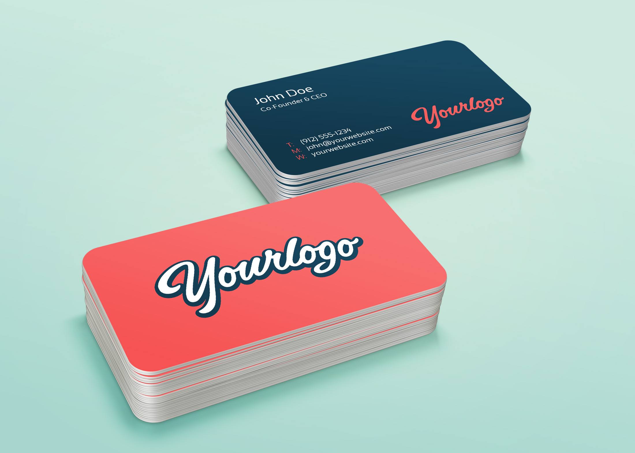 Stack Business Card Mockup Graphicburger 21360 Hot Sex Picture