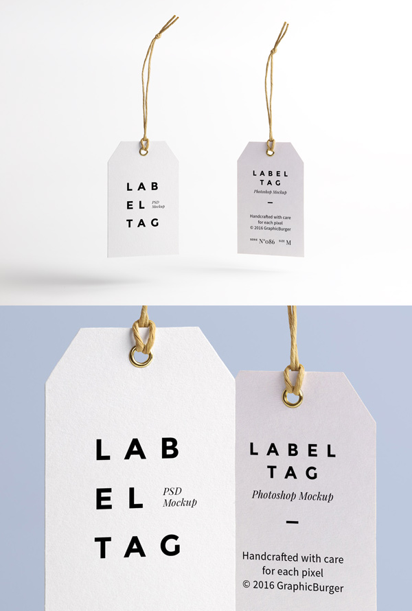 Label Tag PSD MockUp | GraphicBurger