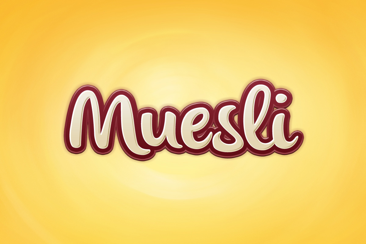 Muesli Text Effect | GraphicBurger