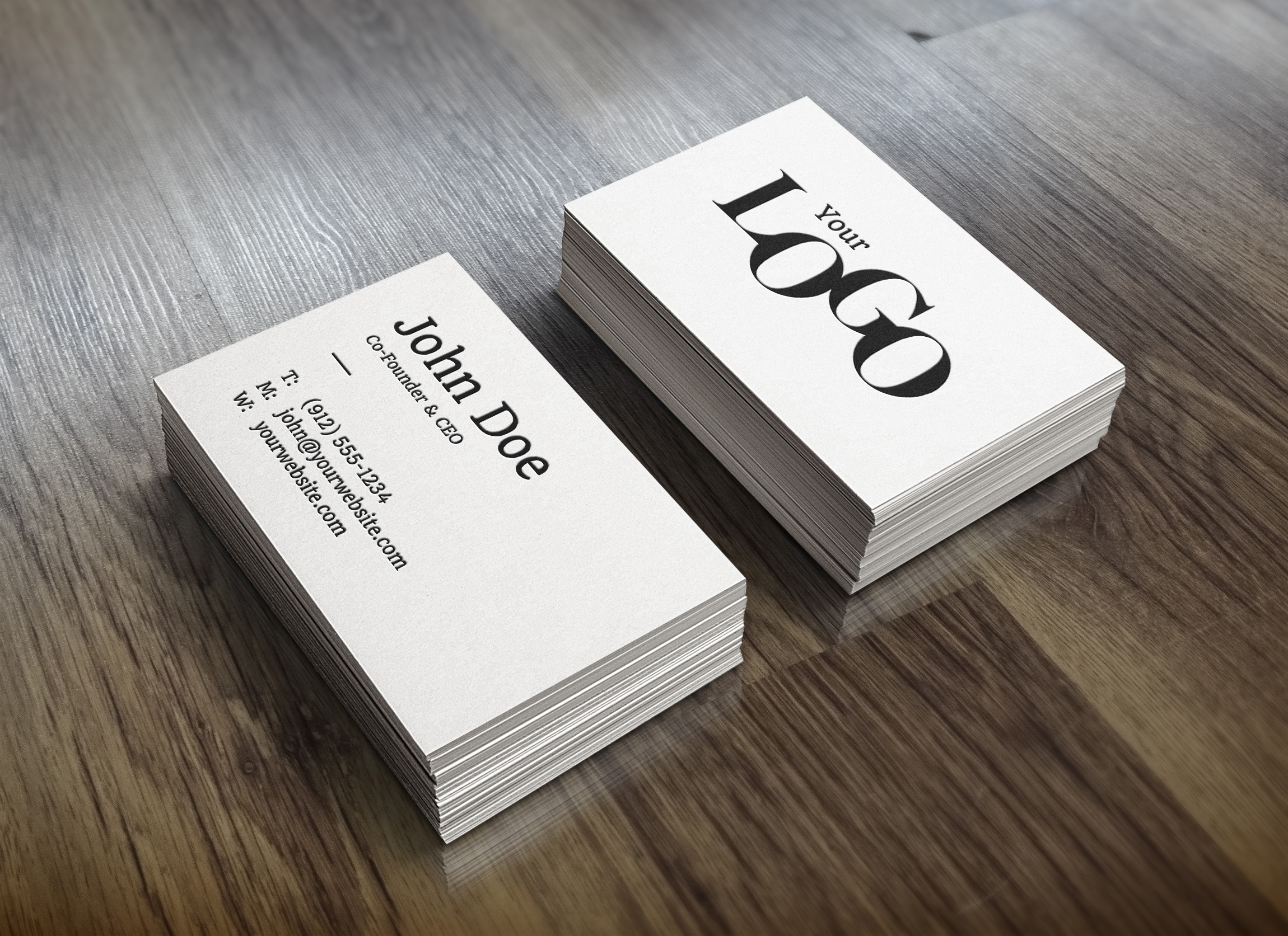 Realistic Business Card MockUp GraphicBurger