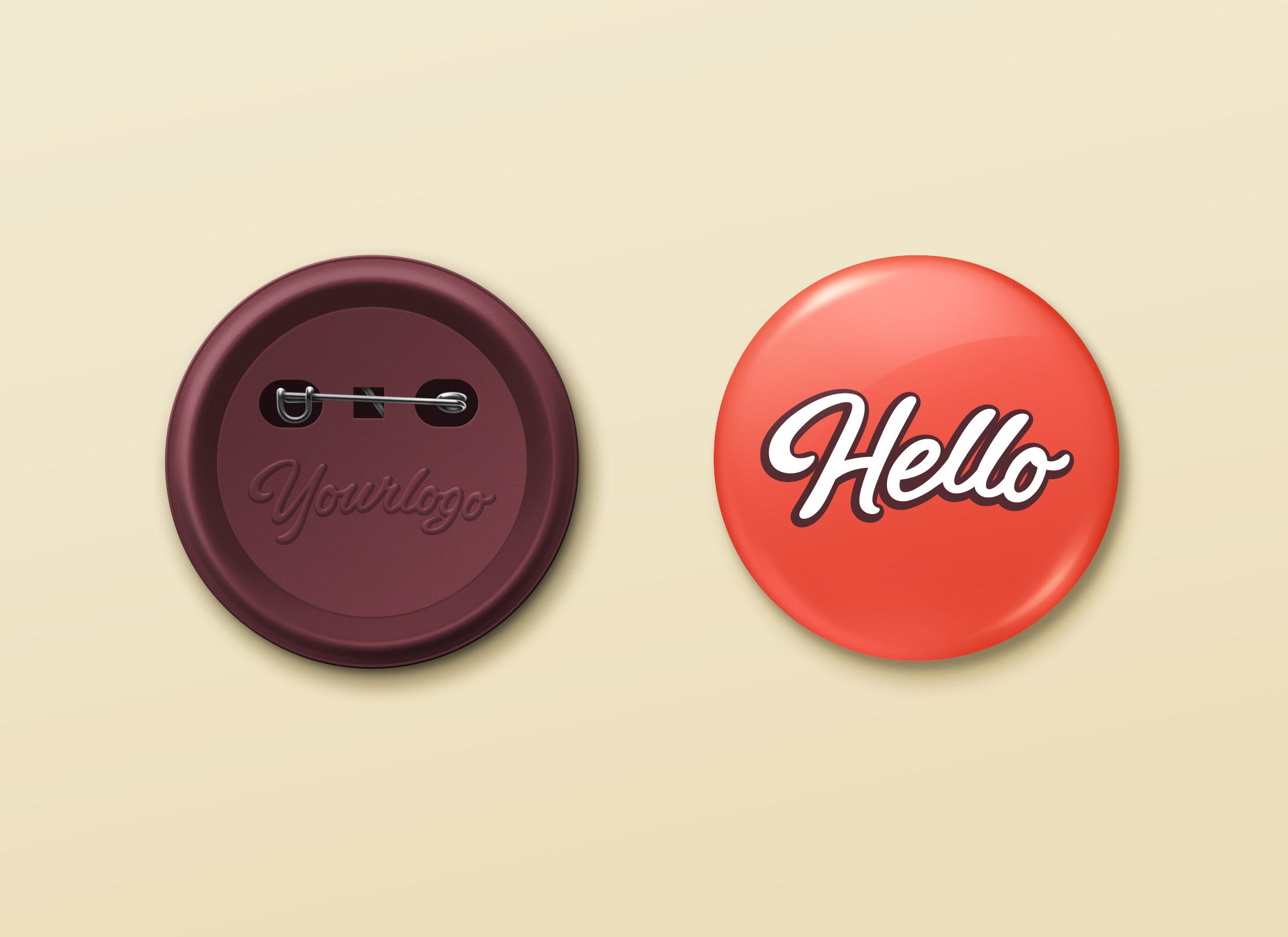 Download Pin Button Badge Mockup Graphicburger