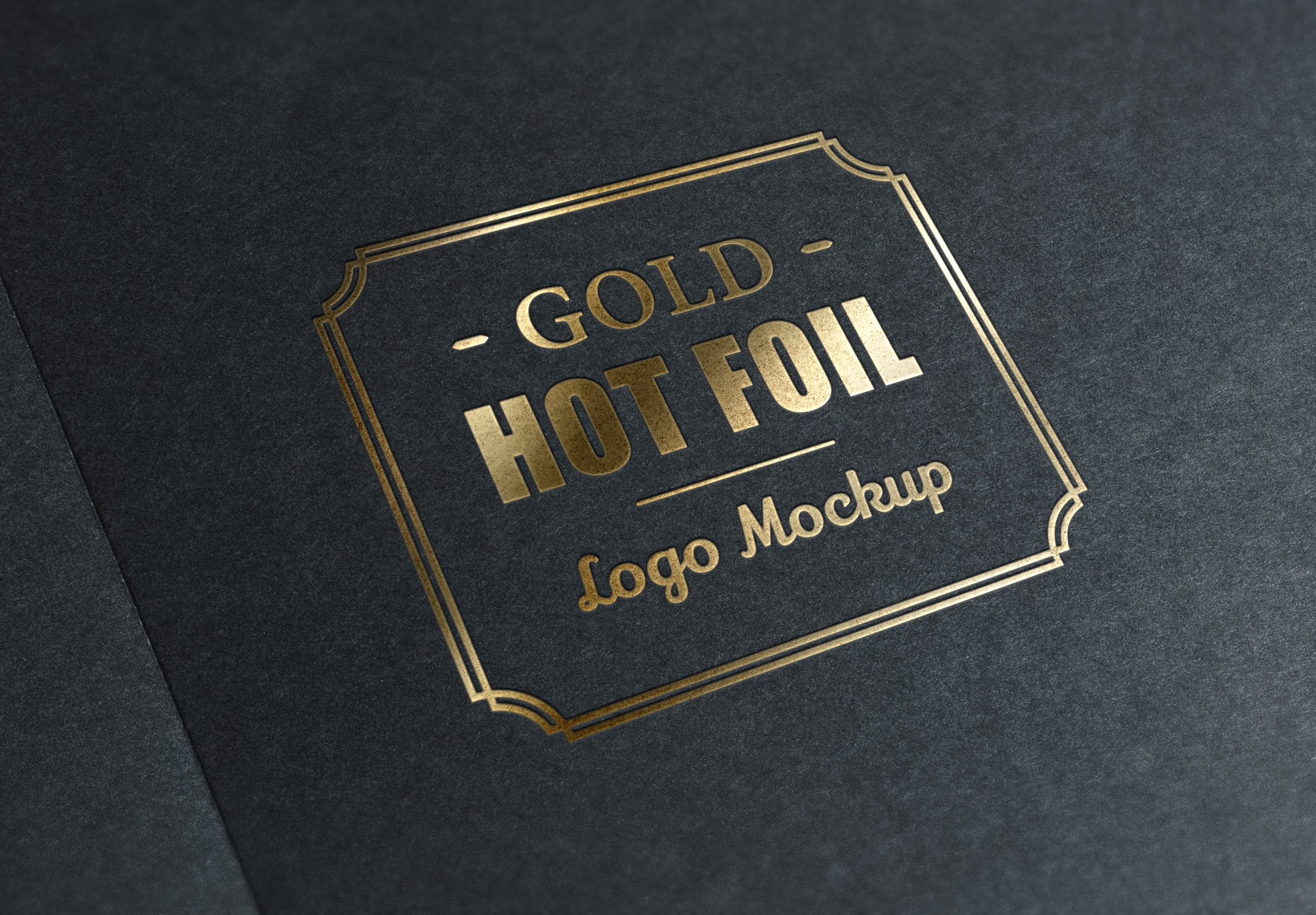 Gold Stamping Logo MockUp | GraphicBurger