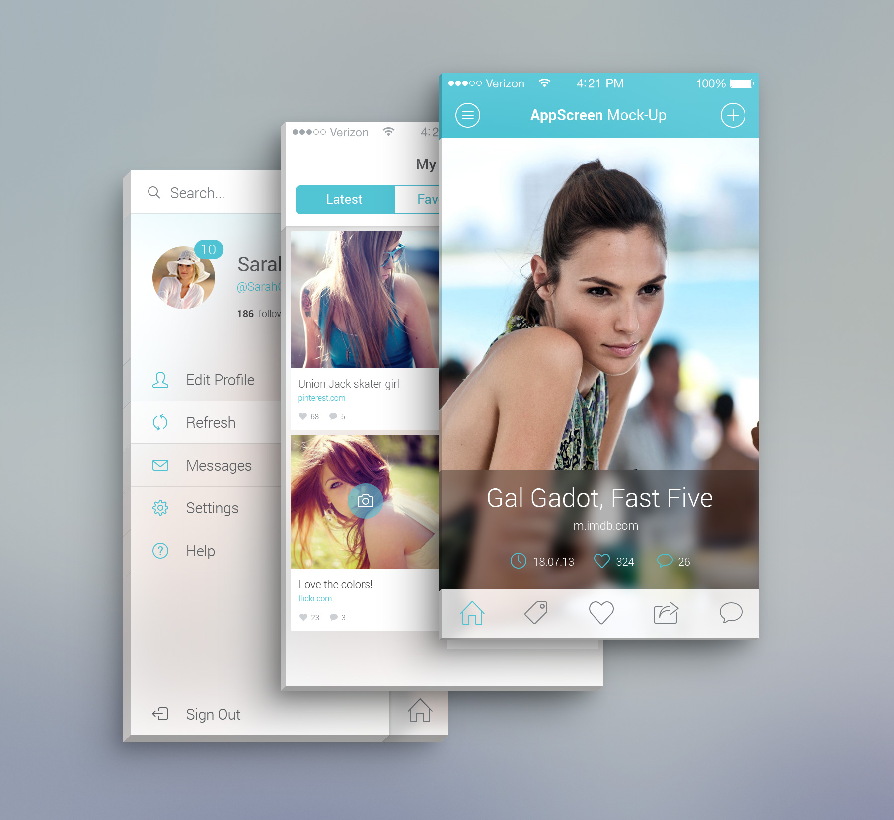 Download App Screen Front View Mockup Graphicburger