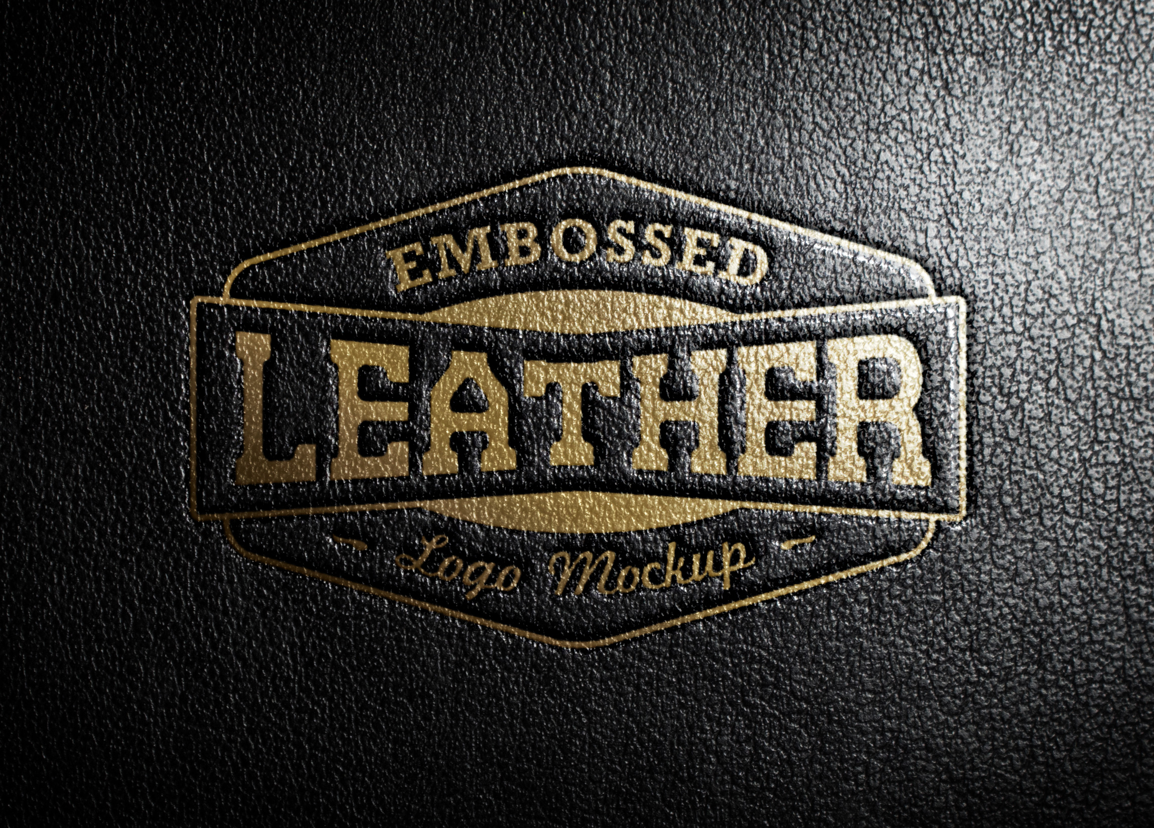 car mockup Leather stamping logo mockup