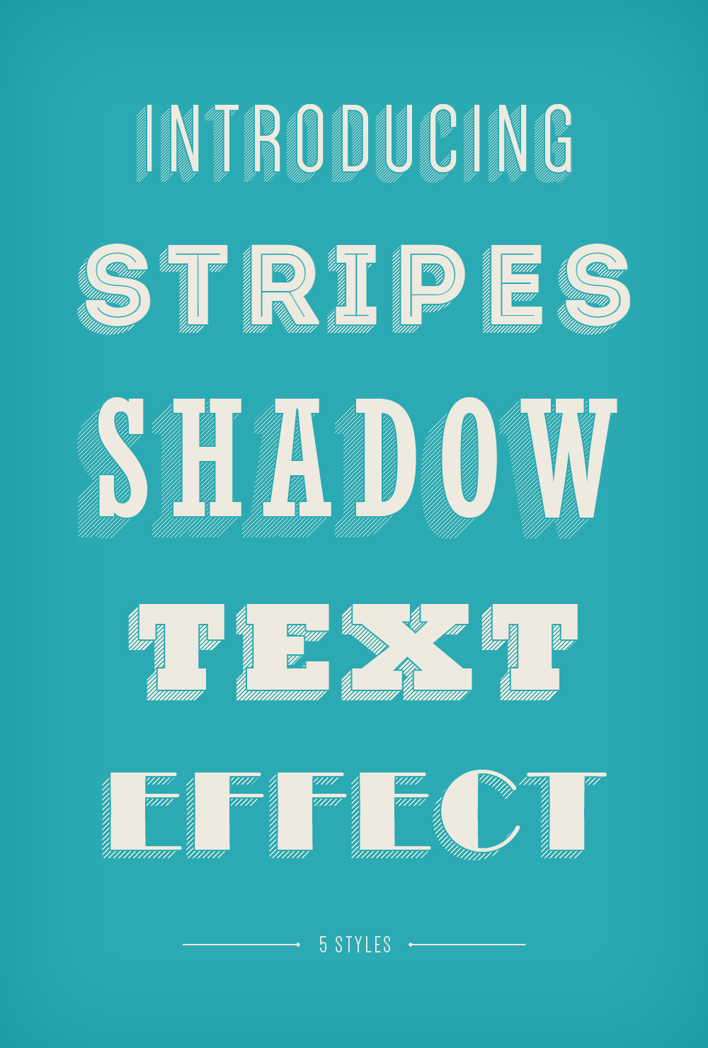 Stripes Shadow Text Effect | GraphicBurger