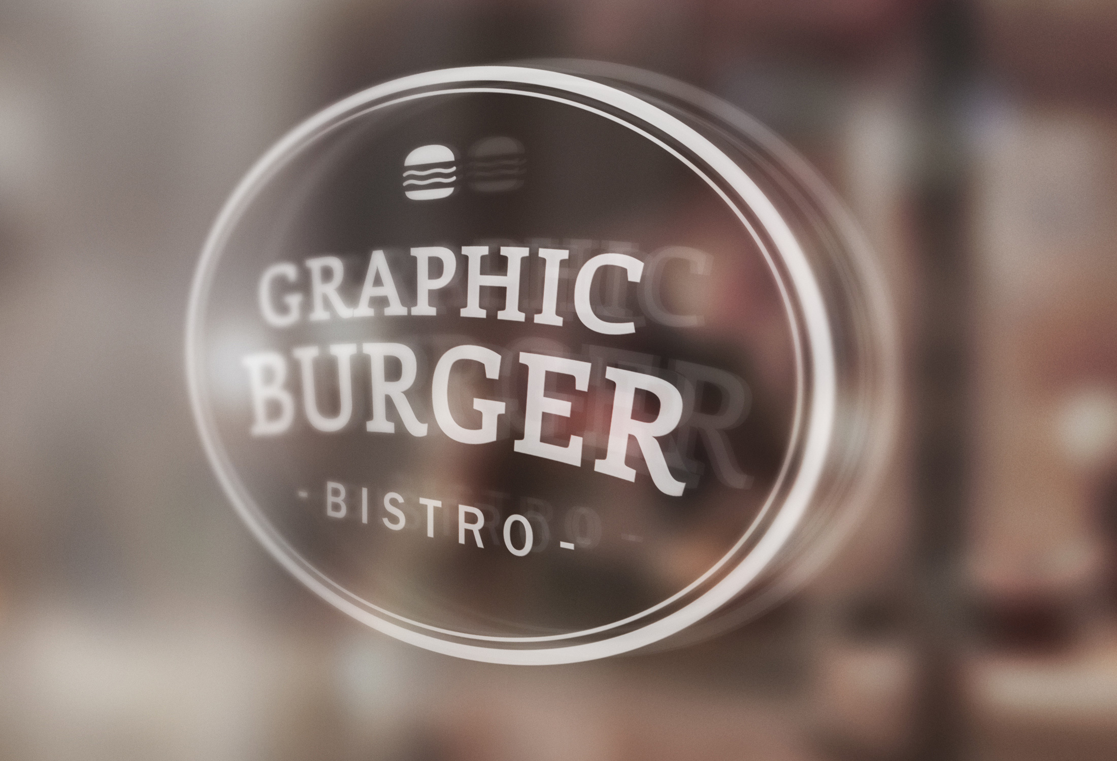 a in sticker template to create photoshop how Signage GraphicBurger MockUp Window