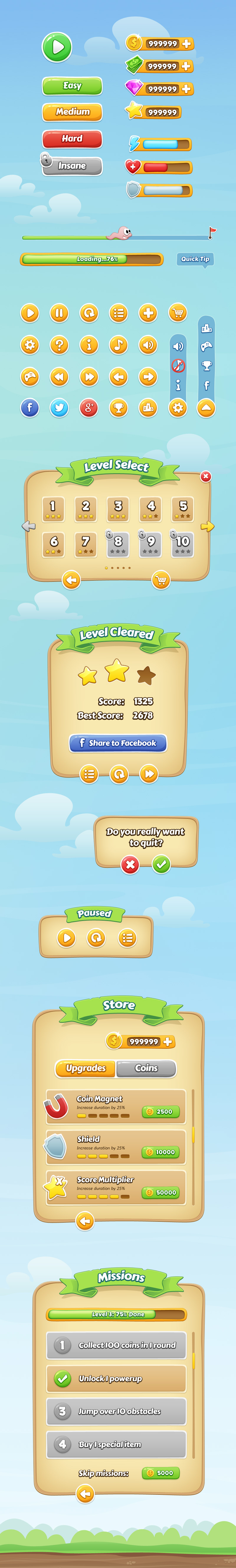 Mobile Game Gui Graphicburger