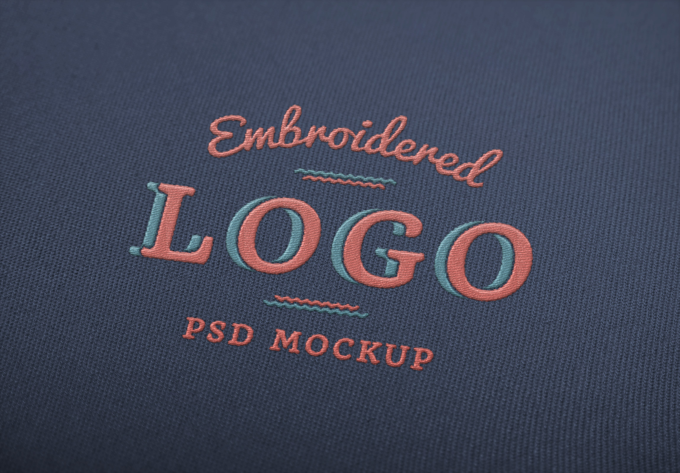 Embroidered Logo MockUp GraphicBurger