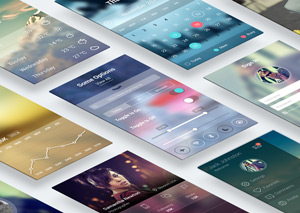 Download iOS 7 App Screens PSD | GraphicBurger