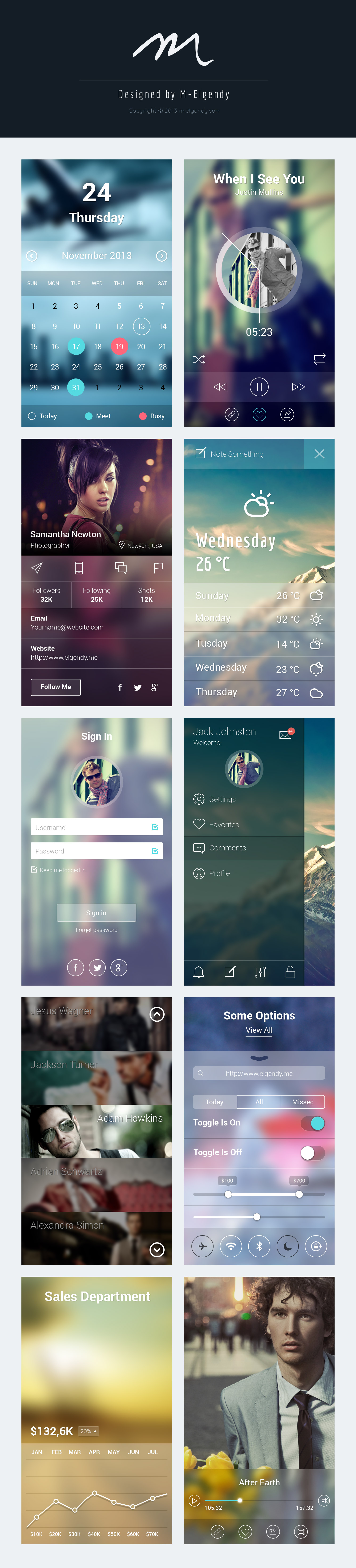 Download iOS 7 App Screens PSD | GraphicBurger