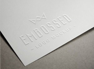 Download Embossed Paper Logo MockUp | GraphicBurger