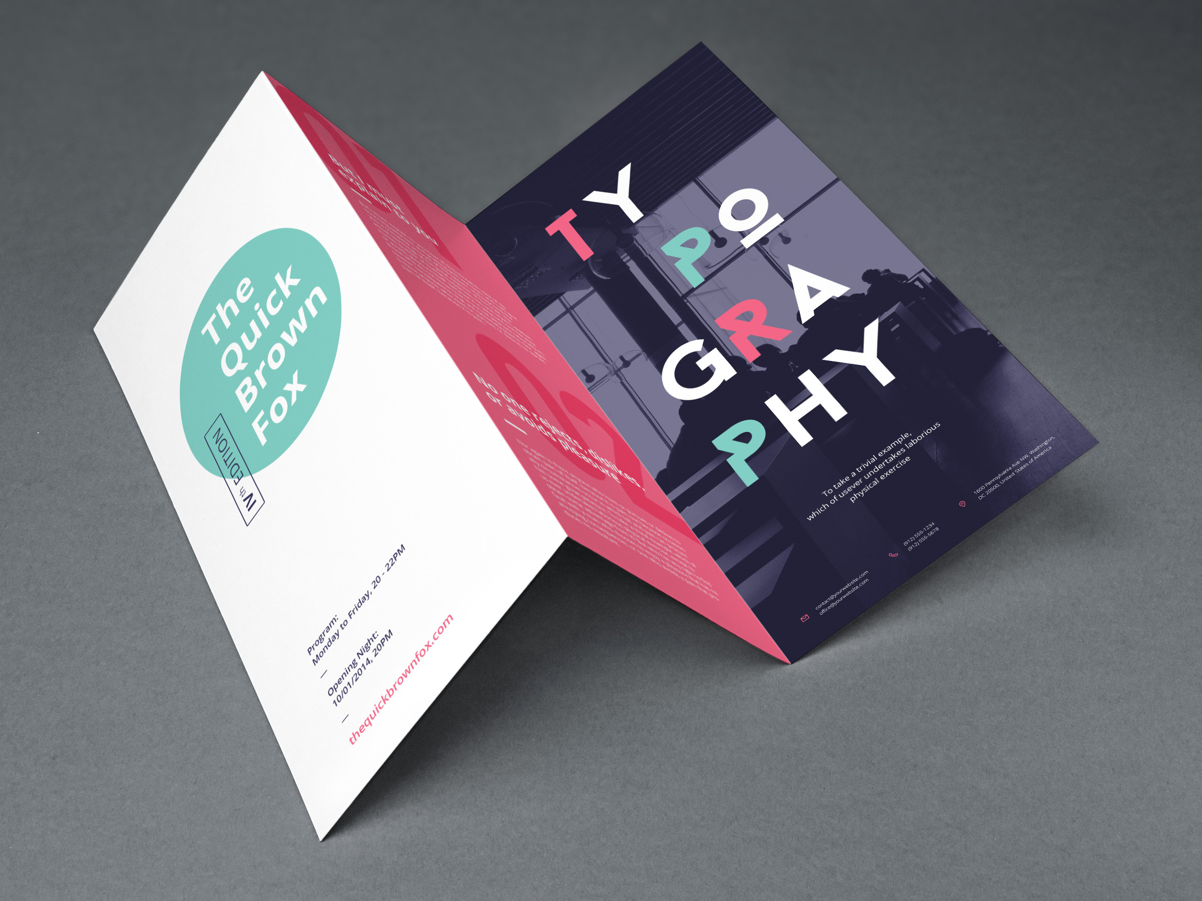 Tri Fold Brochure MockUp | GraphicBurger