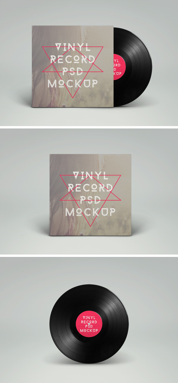 Vinyl Record PSD MockUp