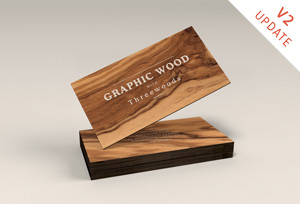 quote template business Business Cards MockUp Wooden  GraphicBurger