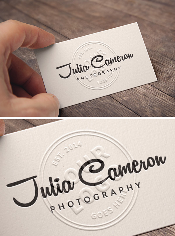 Embossed Business Card MockUp | GraphicBurger