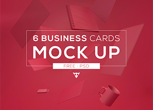 Download 6 Business Cards Mockup Graphicburger Yellowimages Mockups