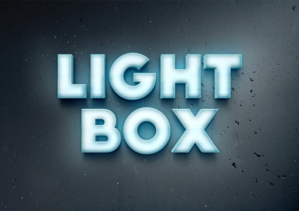 Lightbox Text Effect | GraphicBurger