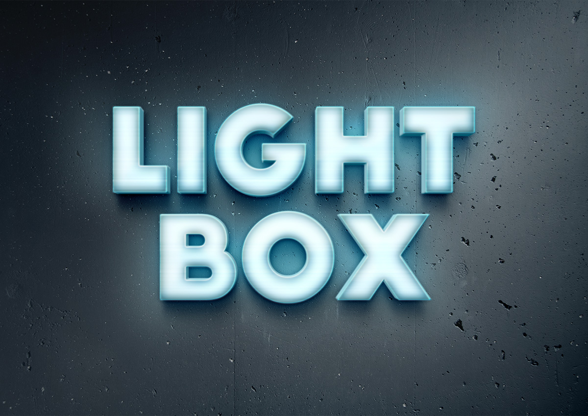Lightbox Text Effect | GraphicBurger