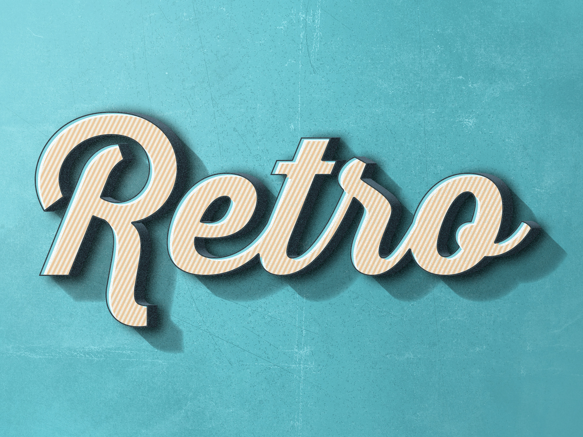 Retro Text Effect 2 GraphicBurger