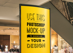 Download Indoor Advertising Poster Mockup Graphicburger