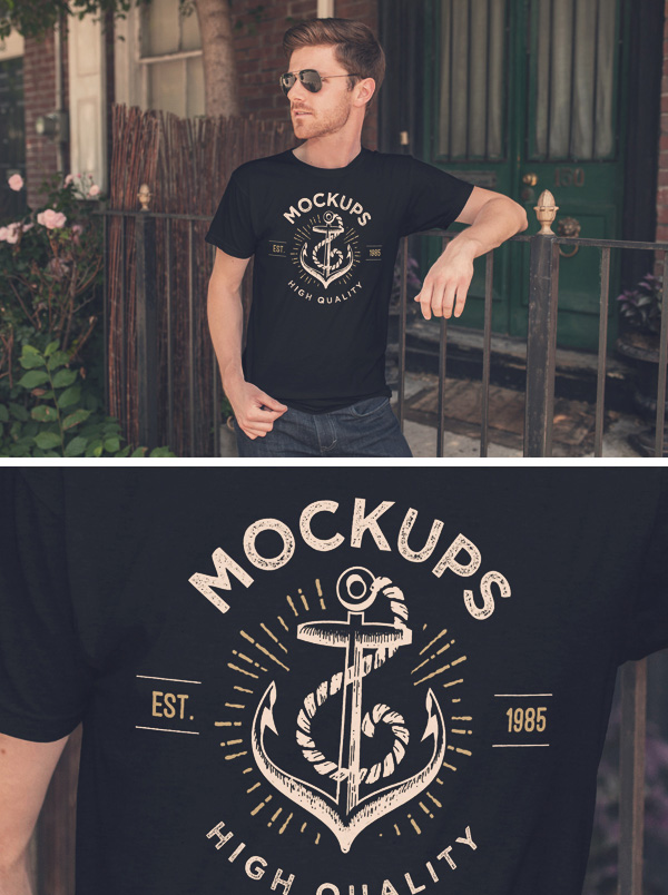 Download Men's T-Shirt MockUp | GraphicBurger