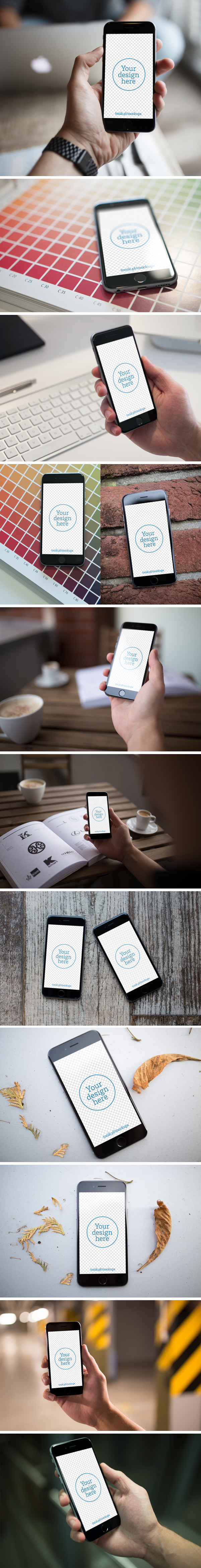 Download 12 iPhone 6 Photo MockUps | GraphicBurger