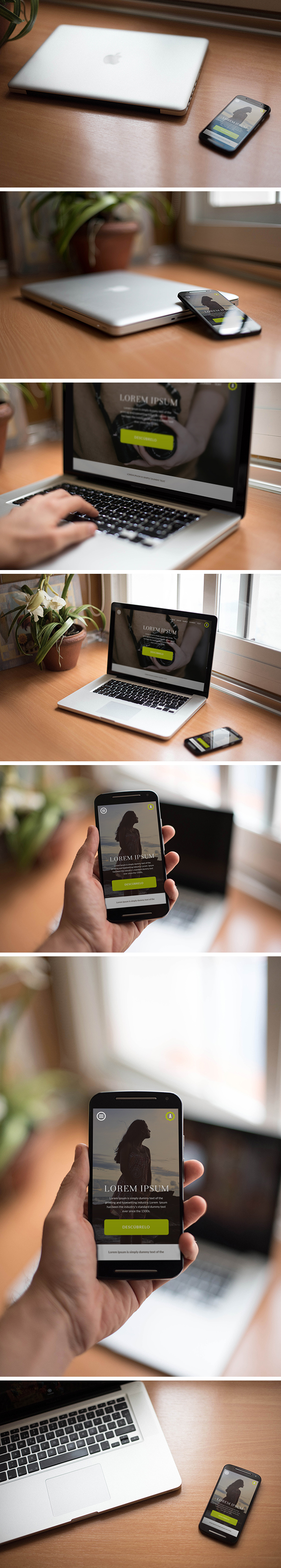 Download Moto G and Macbook Pro Photo MockUps | GraphicBurger