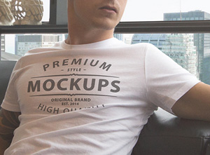 Download Men S T Shirt Mockup 2 Graphicburger