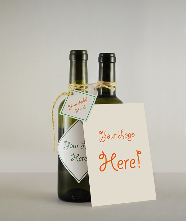 Download Wine Bottle Greeting Card Mockup Graphicburger
