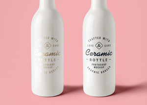 Download Ceramic Bottles Psd Mockup Graphicburger