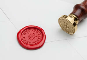 Wax Seal Stamp Psd Mockup Graphicburger