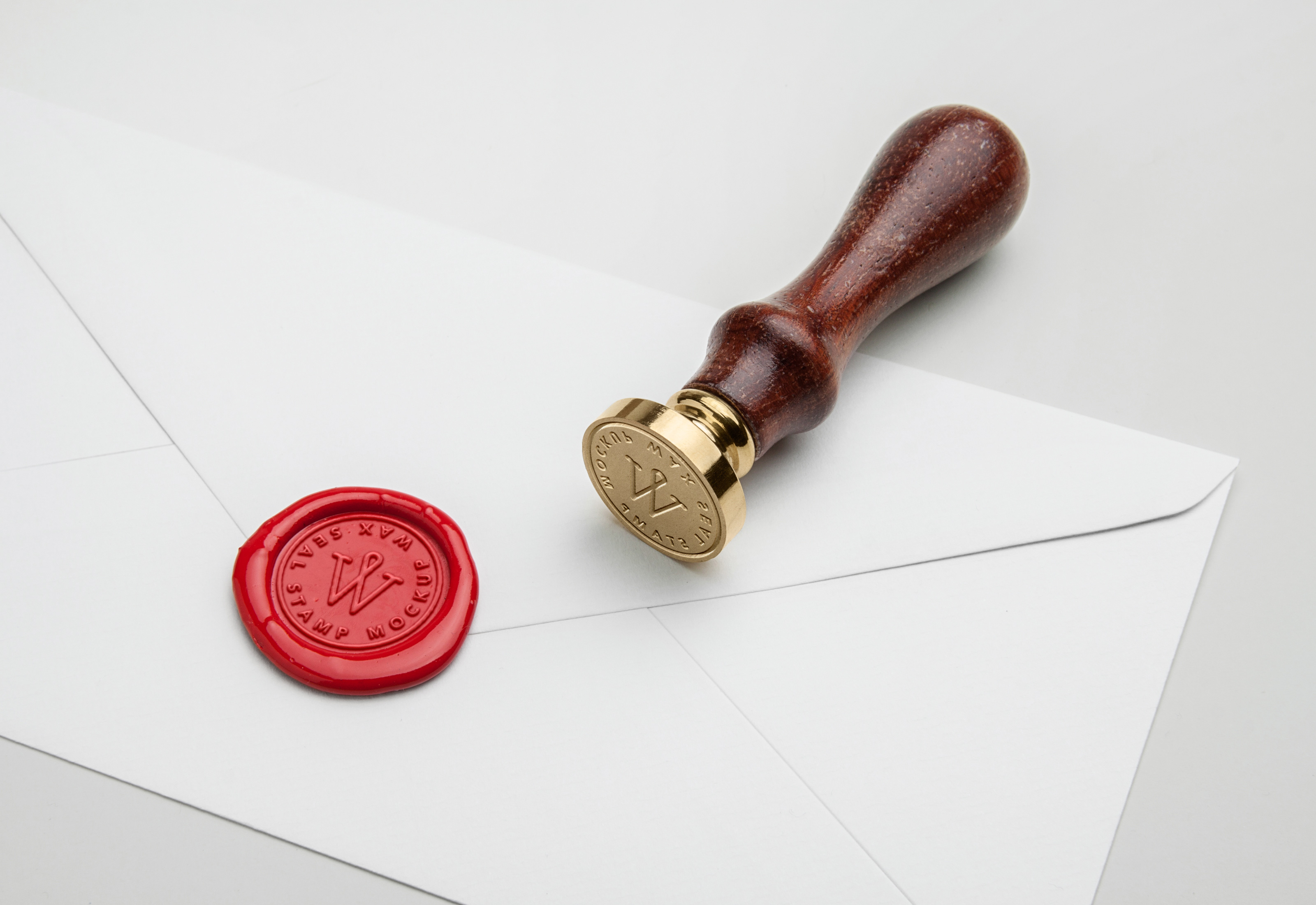 Wax Seal Stamp PSD MockUp full