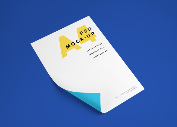 Download A4 Paper PSD MockUp #2 | GraphicBurger