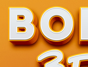 Bold 3D Text Effect | GraphicBurger