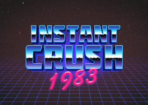 80s retro effect typography