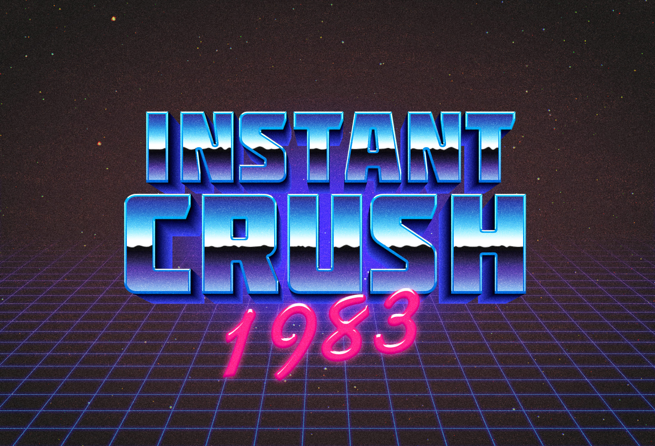 80s Retro Typography Effect | GraphicBurger