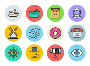 UniGrid - 100 free flat icons - Freebiesbug