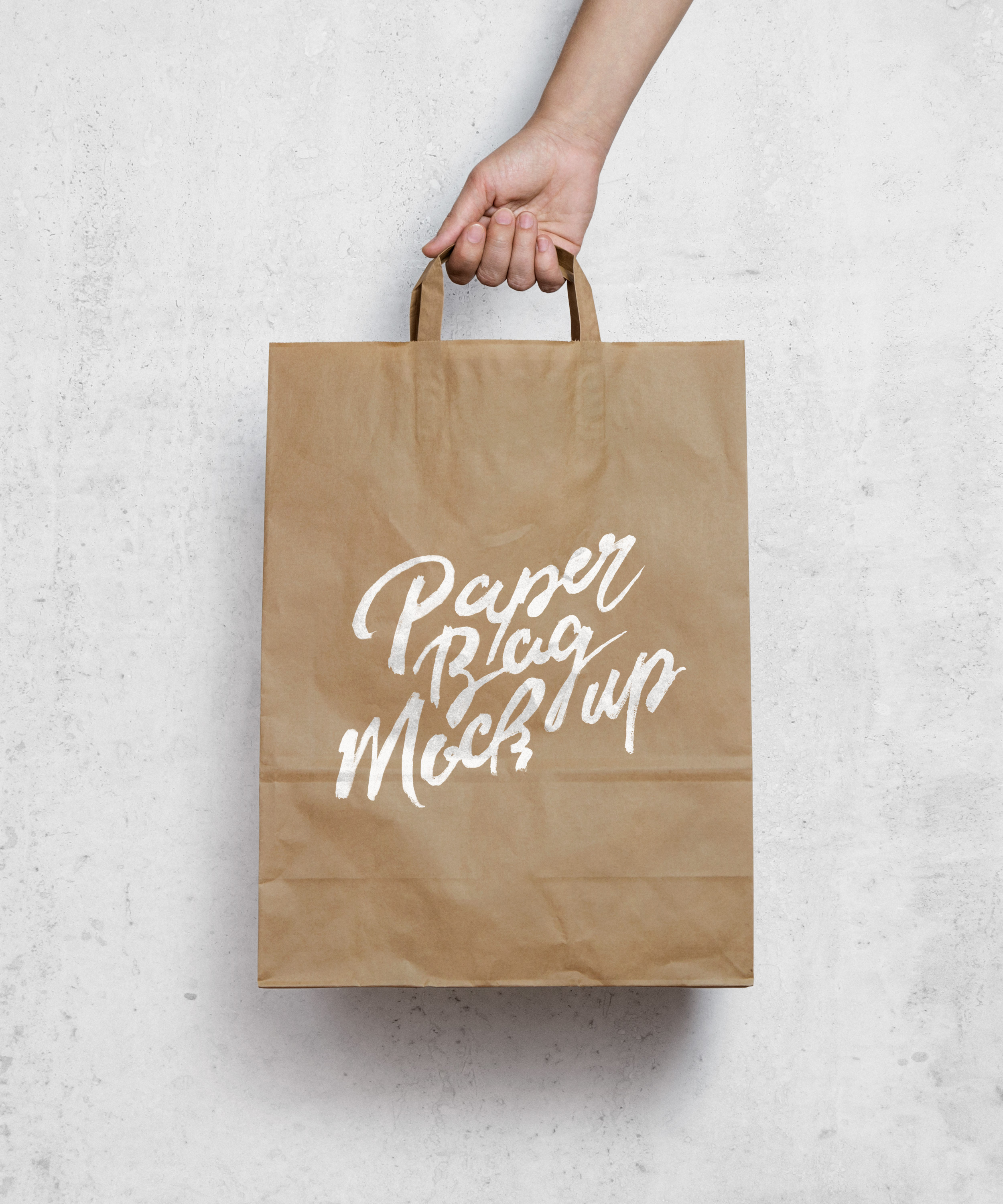 Realistic Cardboard Package White Paper Bag Closed With Blank Adhesive  Sticker Packaging For Takeaway Food Ecological Packet With Copy Space  Disposable Sack Vector Mockup For Branding Stock Illustration - Download  Image Now -