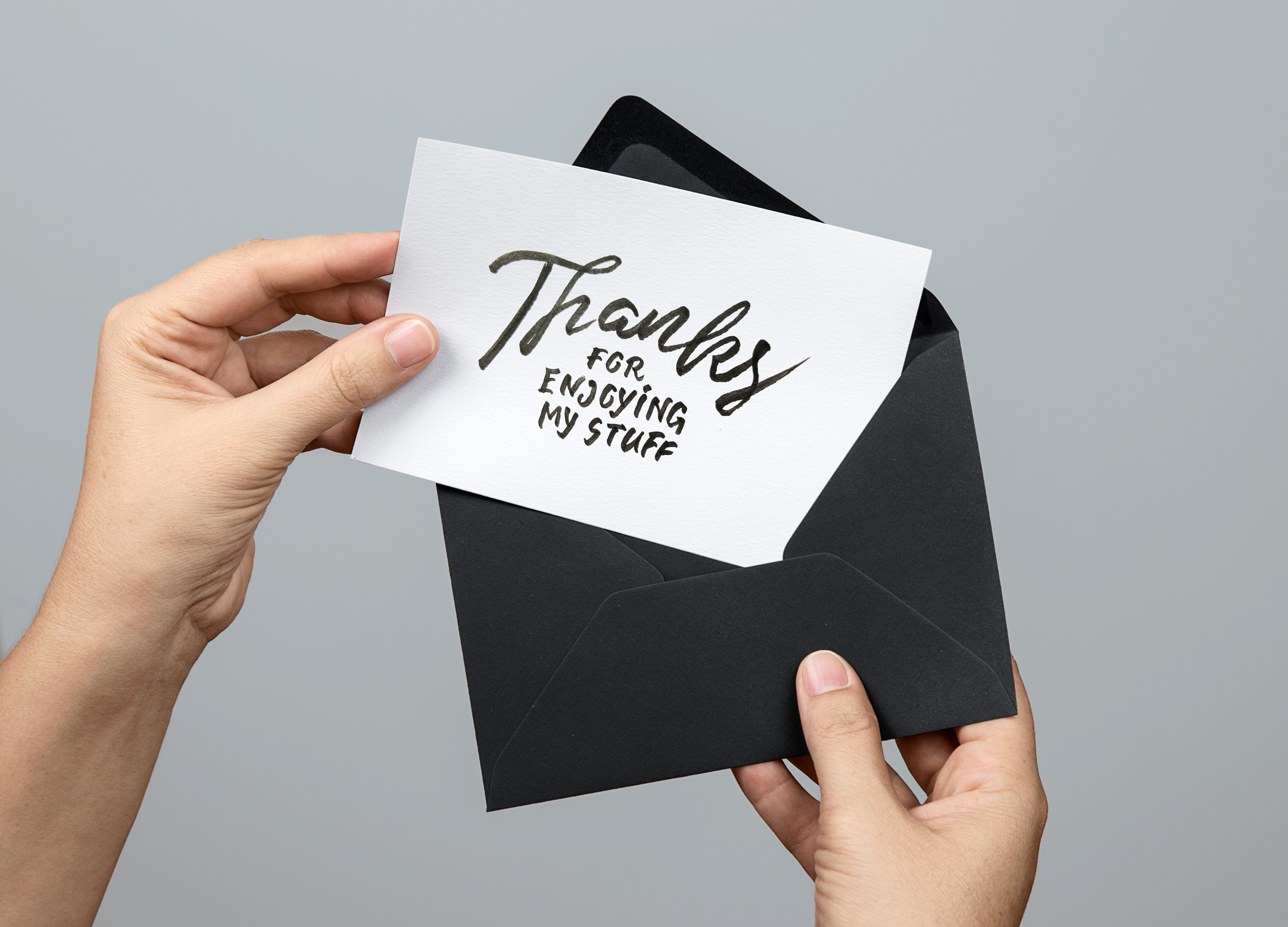 Thank You Card Free Mockup