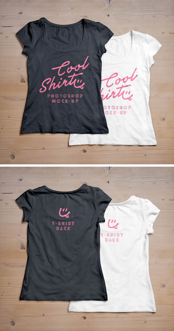 shirt photoshop mockup t in Shirt Woman T   MockUp GraphicBurger #2 PSD