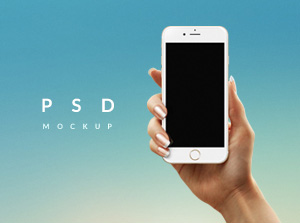 iphone 5s in hand psd