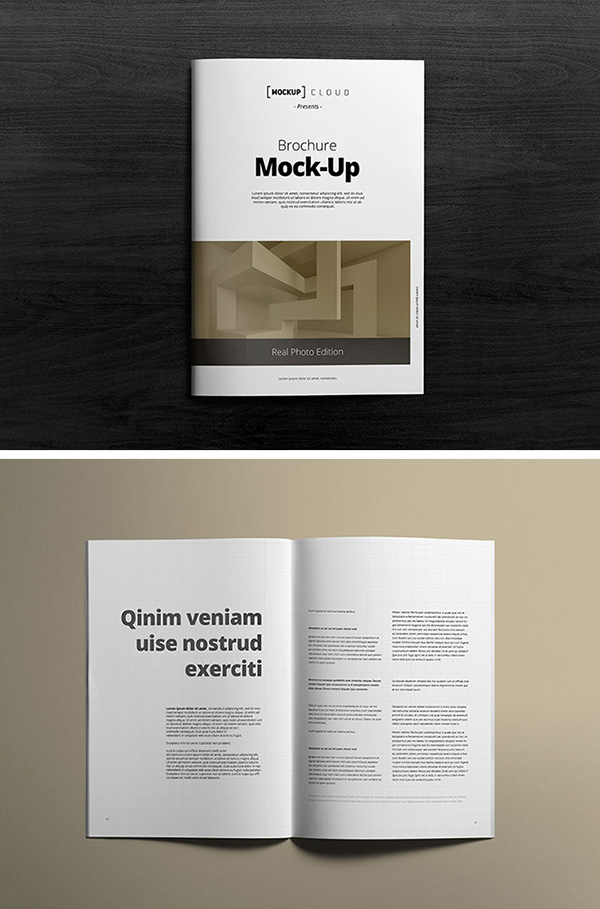 A4 Brochure Mockups Graphicburger