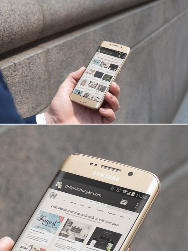 City Street Android MockUp PSD | GraphicBurger