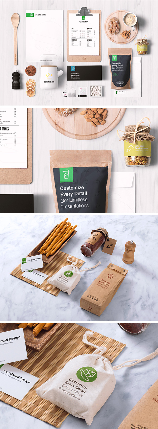 Download Food Packaging & Branding MockUps | GraphicBurger