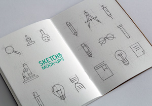 Free Art Sketch Book Mock-Up on Behance