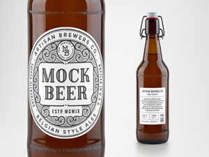 Download Artisan Beer Bottle Mockup Graphicburger