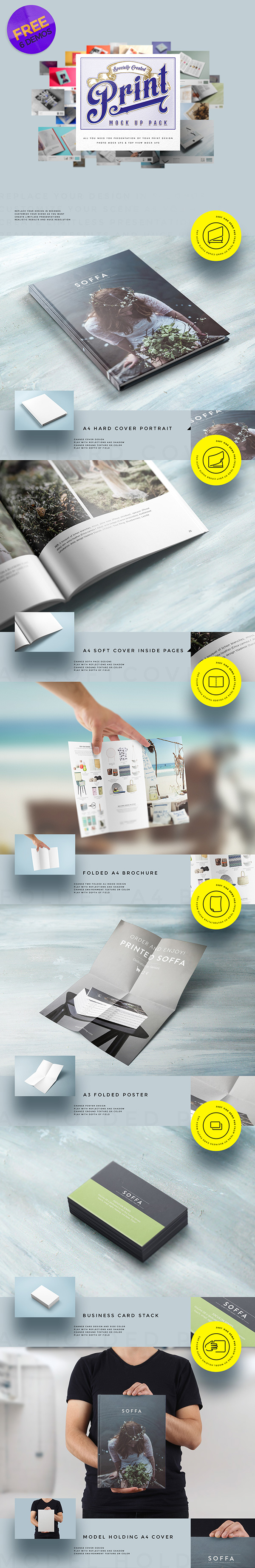 Download Print Mockup Pack 6 Demo Psds Graphicburger PSD Mockup Templates