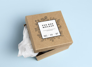 Cardboard Box PSD MockUp | GraphicBurger