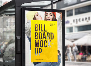 Download Bus Stop Billboard Mockup Graphicburger