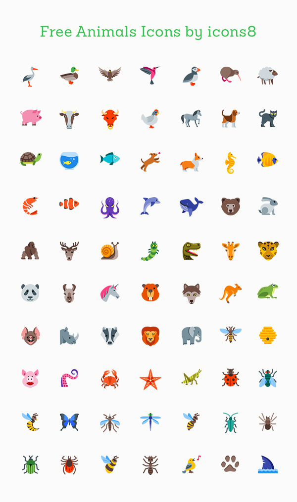 Download 71 Free Animal Icons Graphicburger